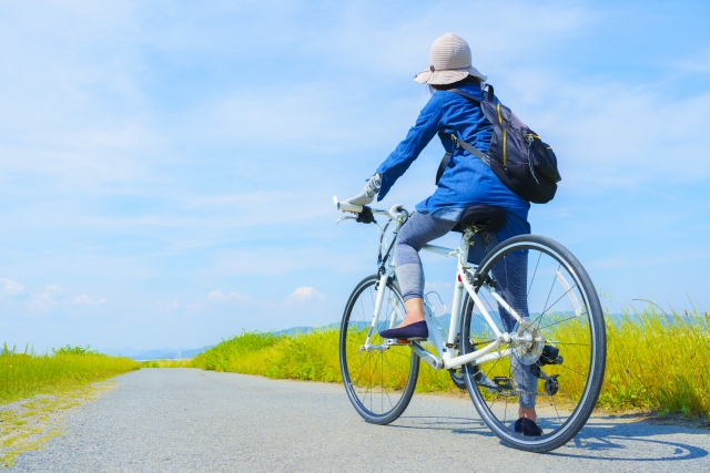 女自転車